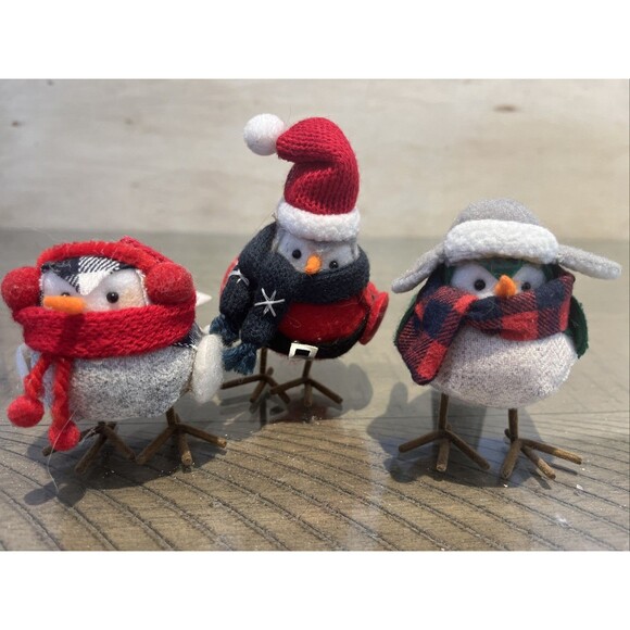 Target Wondershop Feathery Friends Mini 2019 Fabric Bird Christmas Set of 3 - Picture 1 of 6